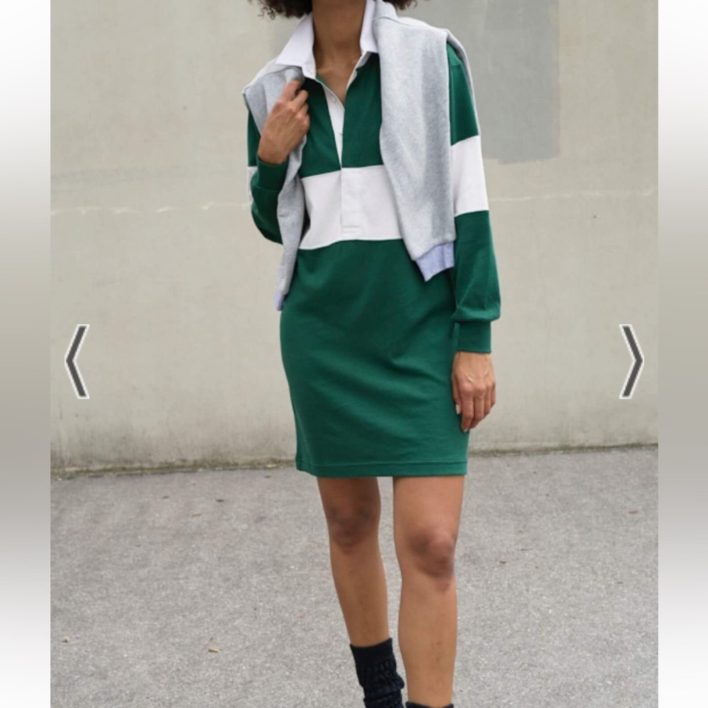 AYR Green and White Dress
